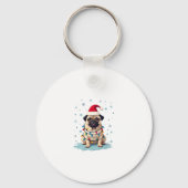 Pug Dog Christmas Men Women (3) Sleutelhanger (Voorkant)