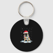 Pug Dog Christmas Men Women (3) Sleutelhanger (Voorkant)