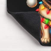 Pug Dog Christmas Tree Lights Santa Xmas Pajama Do Muismat (Hoek)