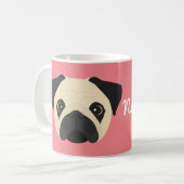 Pug Dog Coffee Mok (Voorkant links)