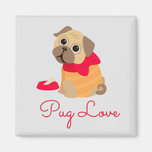 Pug dog Cute pug dierenvriend Magneet