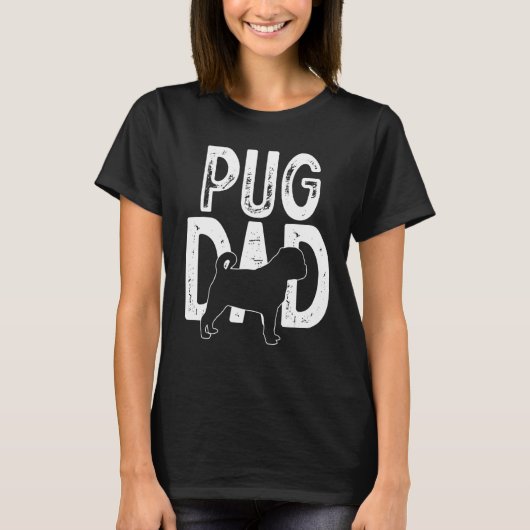 Pug Dog Cute Puppy vader T-shirt (Voorkant)