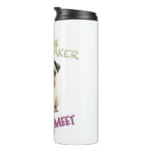 Pug Dog Cuttest Trouble Maker Schattig Schattig Gr Thermosbeker (Geroteerd rechts)