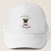 Pug Dog Cuttest Trouble Maker Schattig Schattig Gr Trucker Pet (Voorkant)