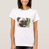 Pug Dog-dames uitgerust met T-shirt (Voorkant)