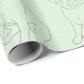 Pug Dog Decorated Wrapping Paper Cadeaupapier (Rol Hoek)