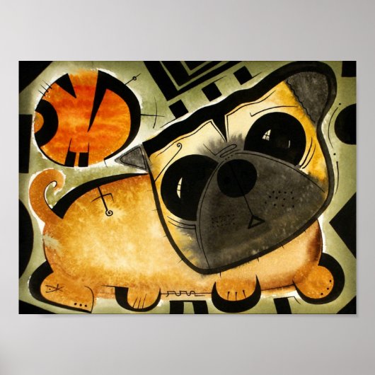 Pug Dog dk_2005aug8o Poster (Voorkant)