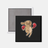 Pug Dog doet aan boksen Magneet (Voorkant / Achterkant)