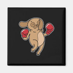 Pug Dog doet aan boksen Magneet