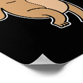 Pug Dog doet aan boksen Poster (Hoek)