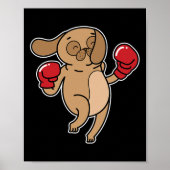 Pug Dog doet aan boksen Poster (Voorkant)