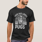 Pug Dog  Dog Dit Kind Loves Pugs Tiener Boy T-shirt (Voorkant)