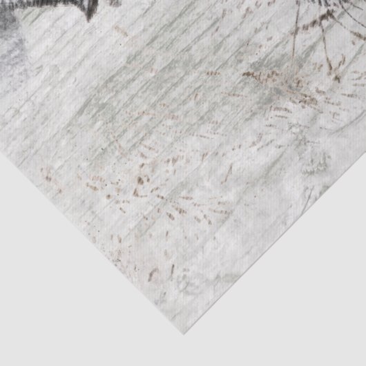 Pug Dog Drawing Tissuepapier (Detail)