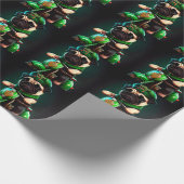 Pug Dog Driving Bike St. Patrick's Day Cadeaupapier (Hoek)