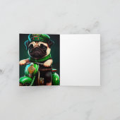 Pug Dog Driving Bike St. Patrick's Day Kaart (Binnen)