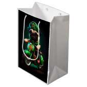 Pug Dog Driving Bike St. Patrick's Day Medium Cadeauzakje (Voorkant Gekanteld)