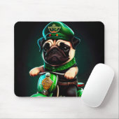 Pug Dog Driving Bike St. Patrick's Day Muismat (Met muis)