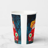 Pug Dog Driving Car Scary Halloween Papieren Bekers (Links)