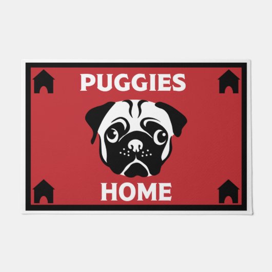 Pug Dog Eigenaars Home Deurmat (Voorkant)