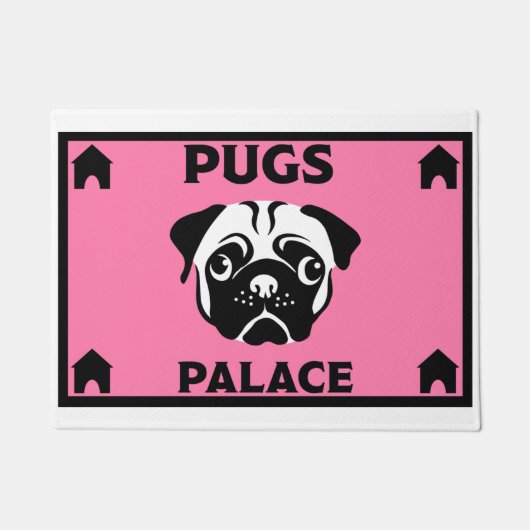 Pug Dog Eigenaars Home Doormat Deurmat (Voorkant)