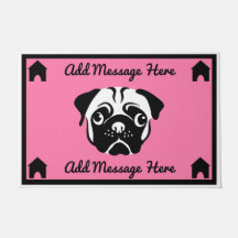 Pug Dog Eigenaars Home Doormat