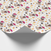 Pug Dog en Kerstmis Cadeaupapier (Hoek)