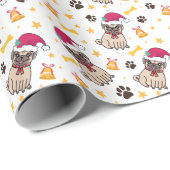 Pug Dog en Kerstmis Cadeaupapier (Rol Hoek)