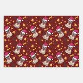 Pug Dog en Kerstmis Inpakpapier Vel (Voorkant 3)
