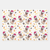 Pug Dog en Kerstmis Inpakpapier Vel (Voorkant)