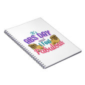Pug Dog - Fabulous Abs Day Gym Workout Quote Notitieboek (Rechterzijde)