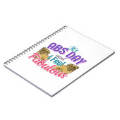 Pug Dog - Fabulous Abs Day Gym Workout Quote Notitieboek (Linkerzijde)