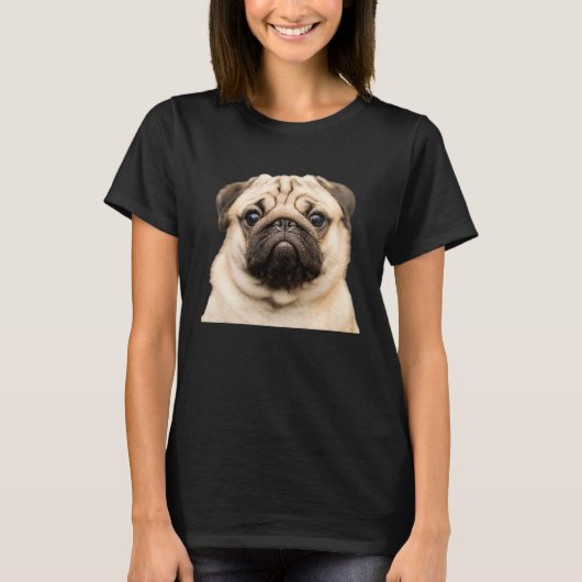 Pug Dog Face Close T-shirt (Voorkant)