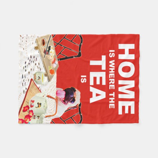 Pug Dog Fleece Throw Blanket (Voorkant (Horizontaal))