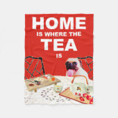 Pug Dog Fleece Throw Blanket (Voorkant)