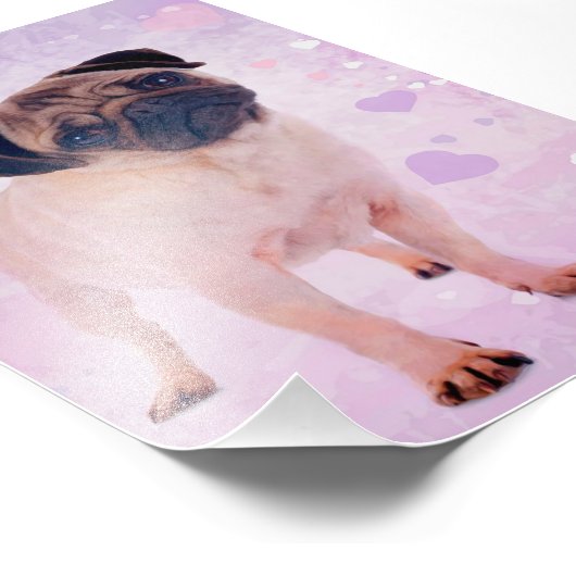 Pug Dog Foto Afdruk (Hoek)