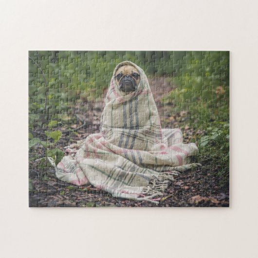 PUG DOG FUNNY JIGSAW PUZZLE LEGPUZZEL (Horizontaal)