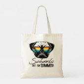 Pug Dog Funny Pug Afgelopen dag schoolscholen Tote Bag (Achterkant)