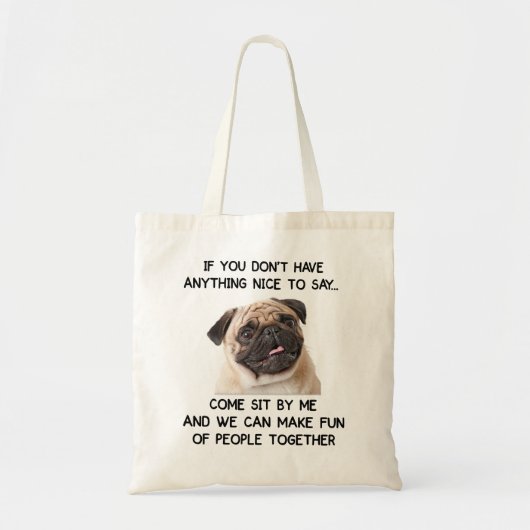 Pug Dog geeft Moederdag aan de beste hond Tote Bag (Voorkant)