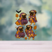 Pug Dog Ghost Halloween Spooky Acryl Bord (Neutraal)