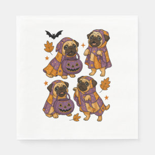 Pug Dog Ghost Halloween Spooky Servet