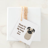 Pug Dog Gift Labels, Pugs Kinder Party Bedankjes Labels (In situ)