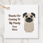 Pug Dog Gift Labels, Pugs Kinder Party Bedankjes Labels (Voorkant)