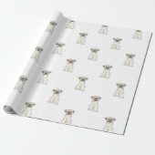 Pug Dog Gift Wrapping Paper Cadeaupapier (Uitgerold)
