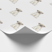 Pug Dog Gift Wrapping Paper Cadeaupapier (Hoek)
