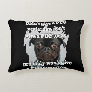 Pug Dog Gisteren Morgen Accent Kussen