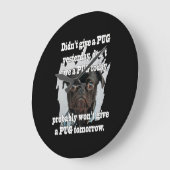 Pug Dog Gisteren Morgen Grote Klok (Hoek)