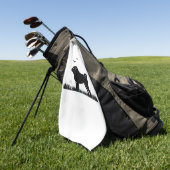 Pug Dog - Halloween Moon Silhouette Classic T-Shir Golfhanddoek (Groen)