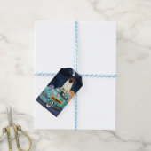 Pug Dog Halloween Truck Scary Night Cadeaulabel (Met Touw)