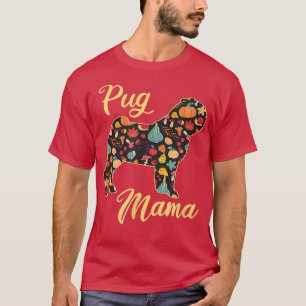 Pug Dog Herfst Pattern Pumpkin Autumn Leaves Dog M T-shirt