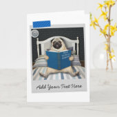 Pug Dog Hoe regelt u de Humans boeken een grappige Kaart (Gele Bloem)